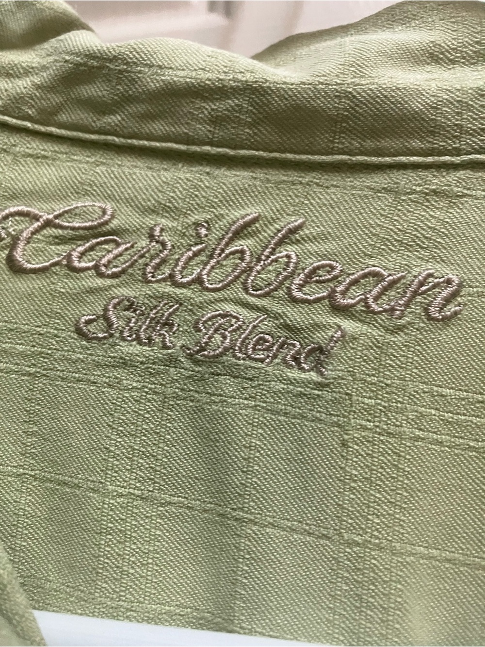Light Green Short-Sleeve Button-Down Shirt with Chest Pocket - Picture 4 of 5